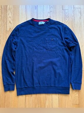 Southern Tide Skipjack Men’s Long Sleeve Crewneck Pullover Small Blue Solid
